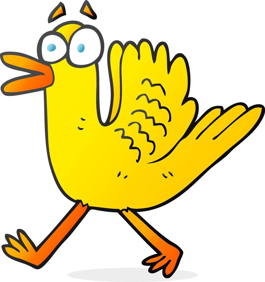 cartoon flapping duck vector