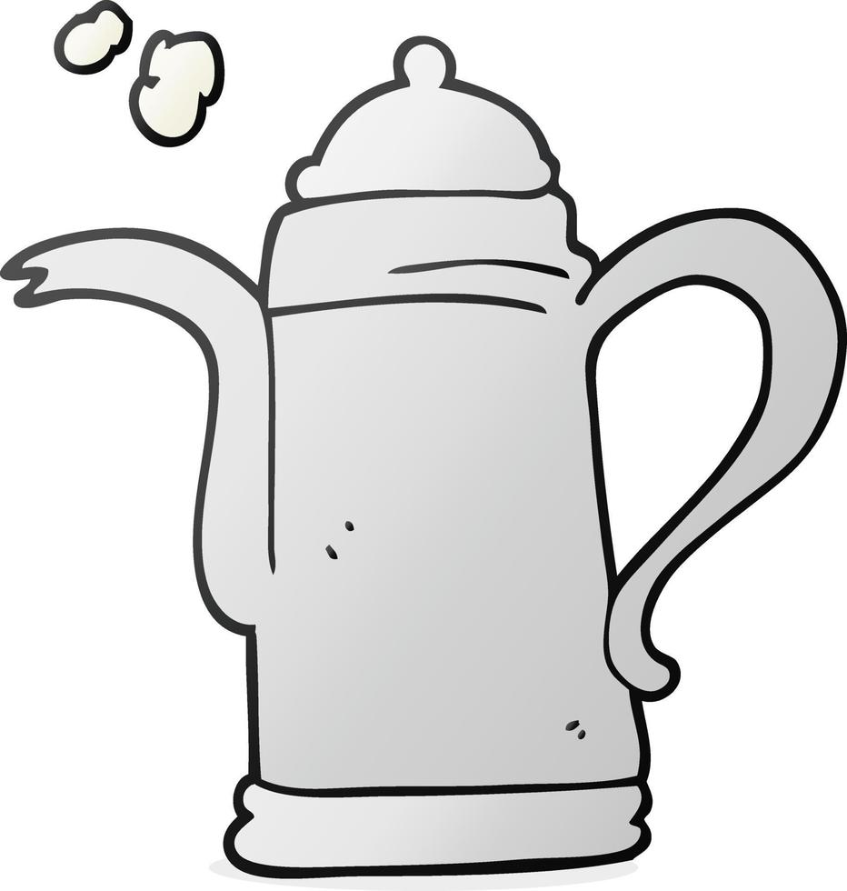 cartoon coffee kettle vector