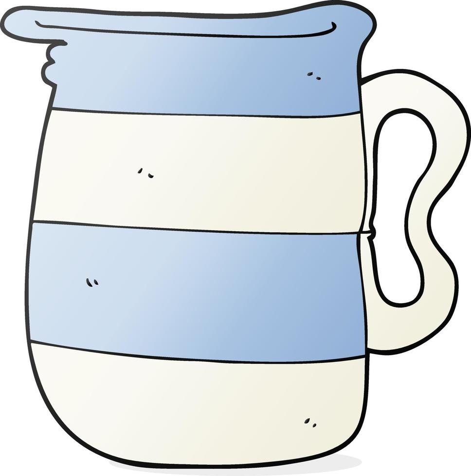 cartoon milk jug vector