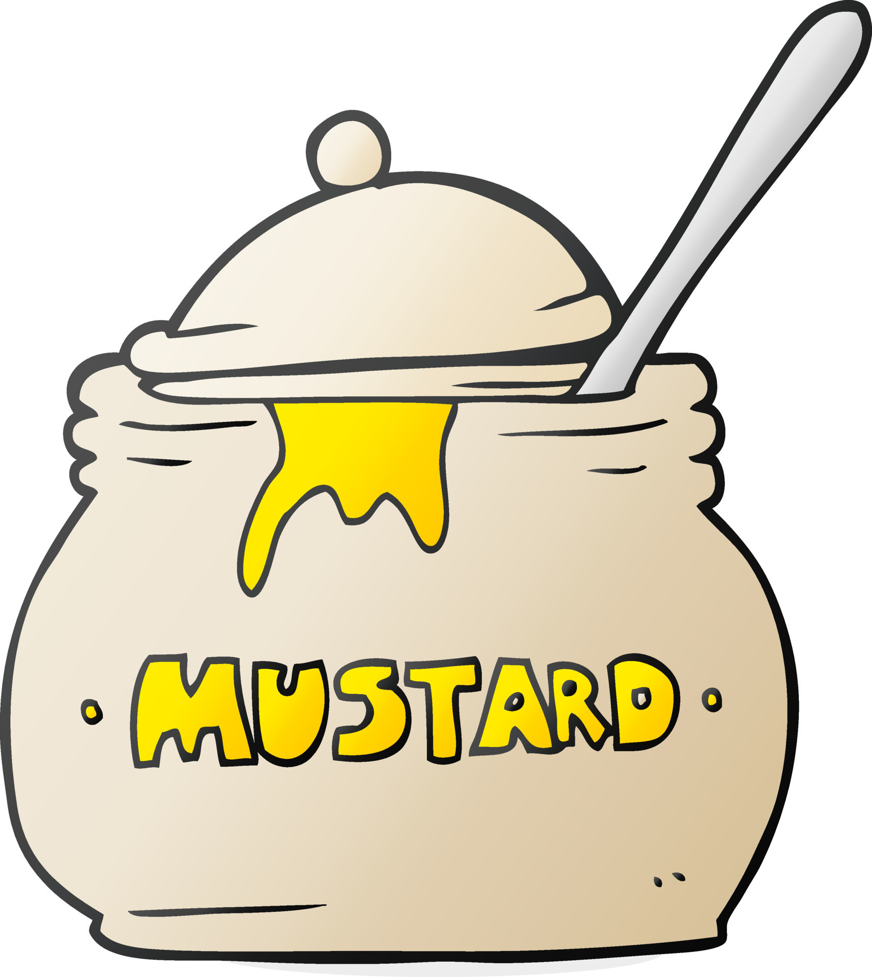 cartoon mustard pot 12282673 Vector Art at Vecteezy