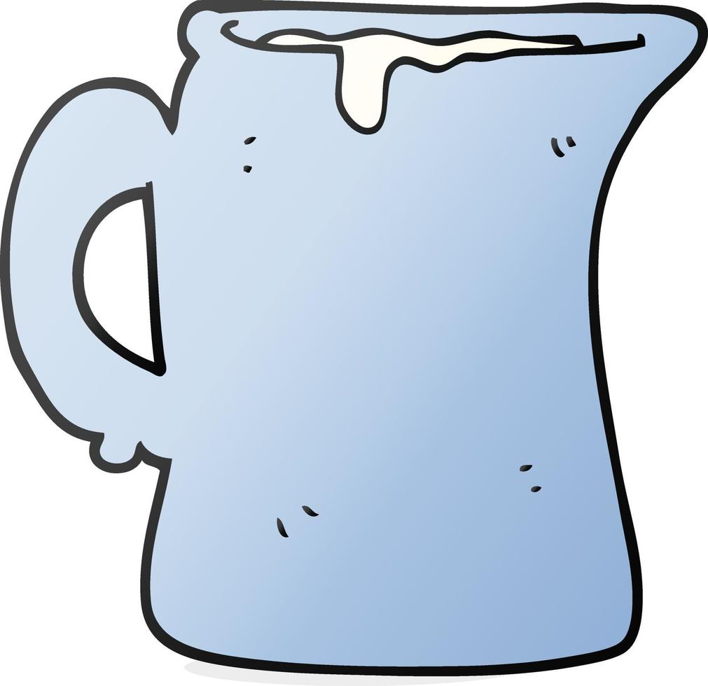 jarra de leche de dibujos animados vector