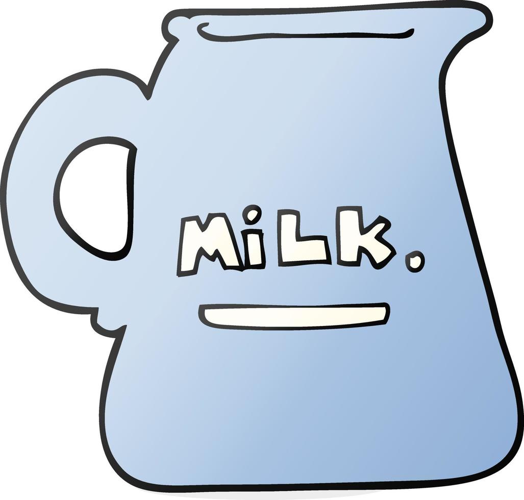 cartoon milk jug vector