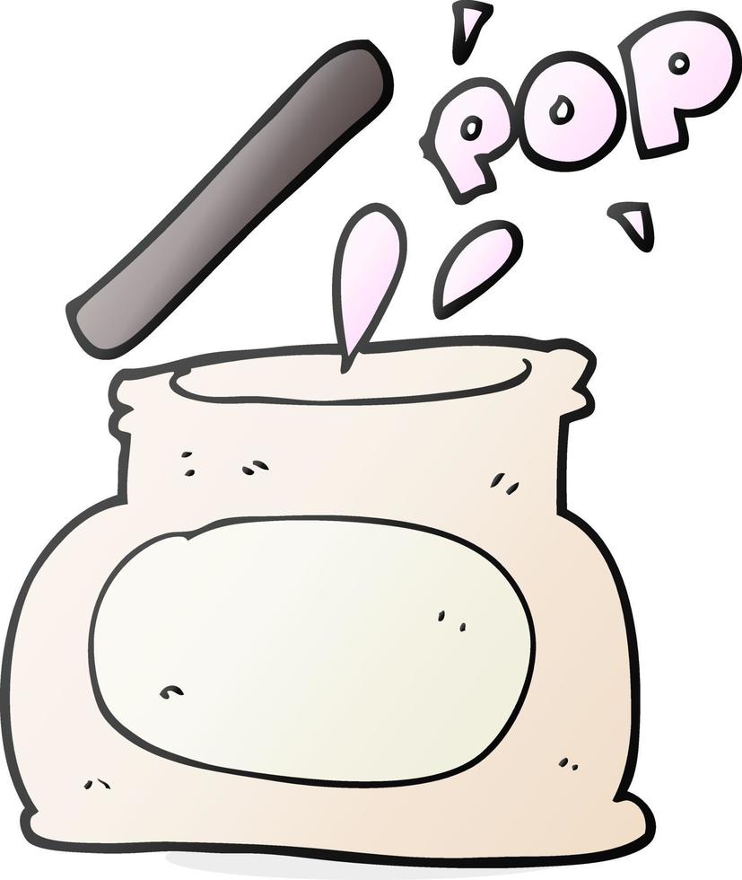 cartoon popping jar vector