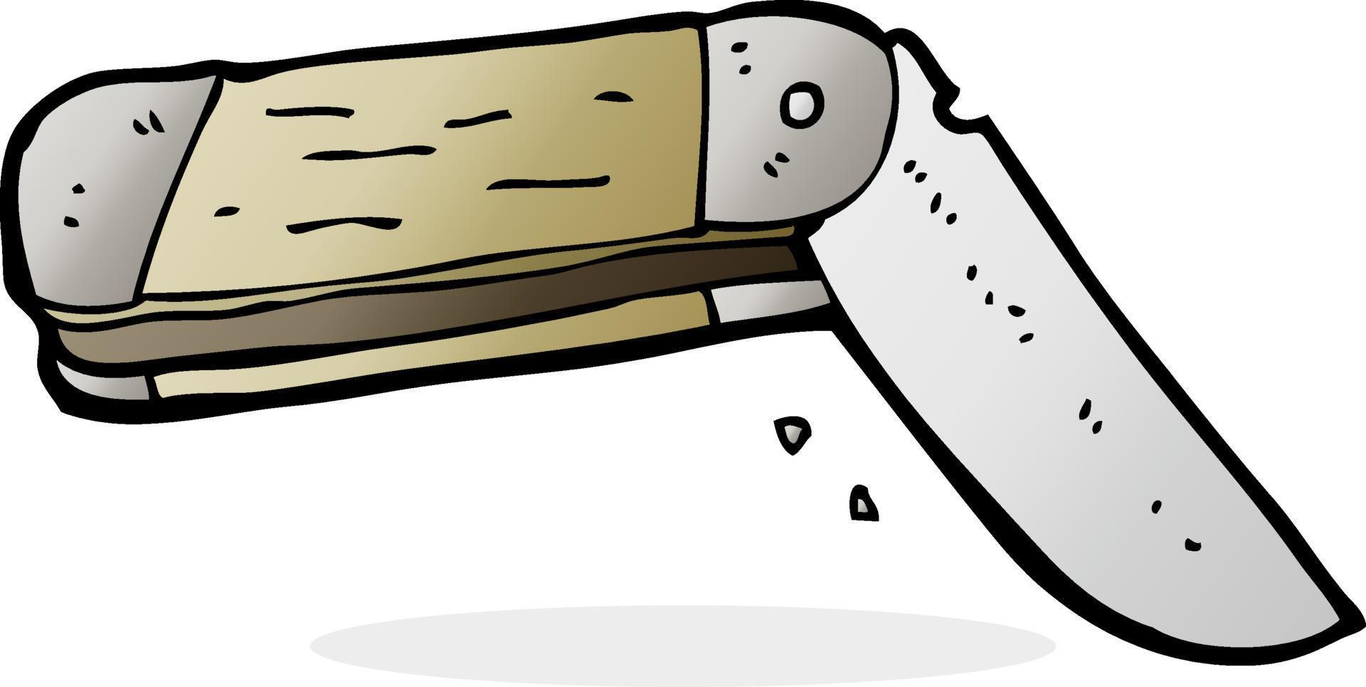 cartoon folding knife vector
