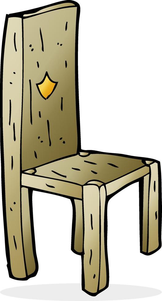 cartoon old chair vector