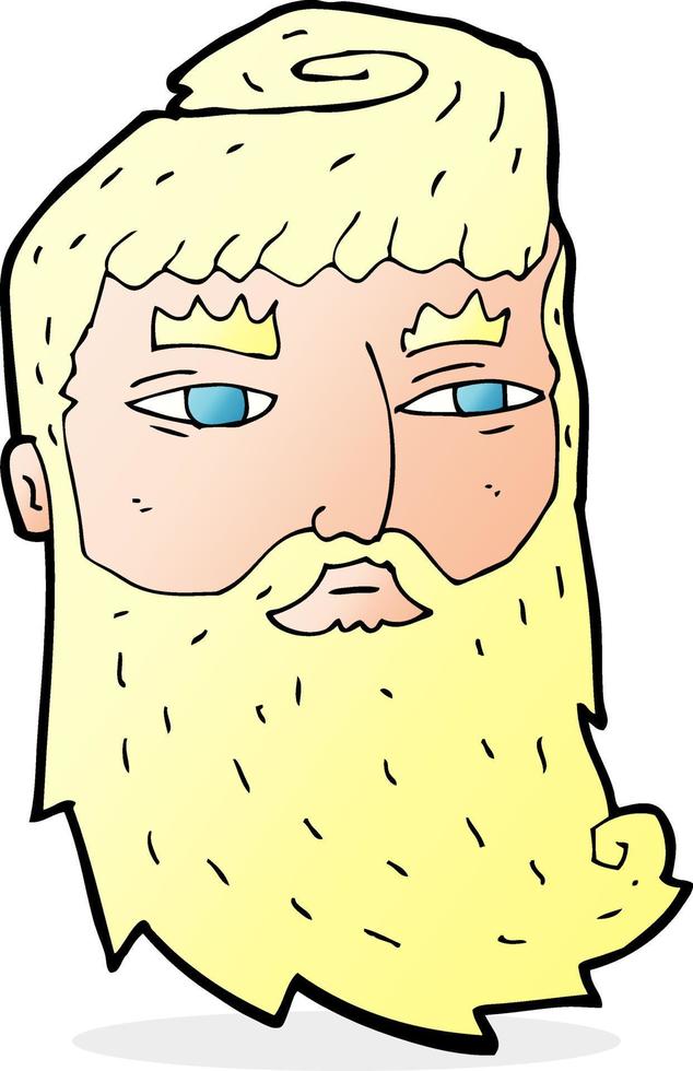 cartoon bearded man vector