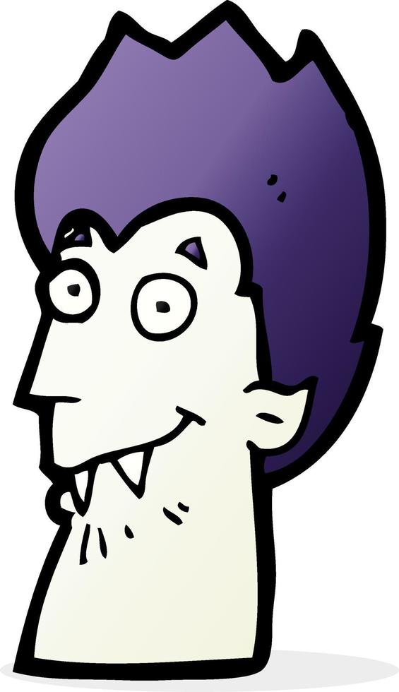 cartoon vampire head vector