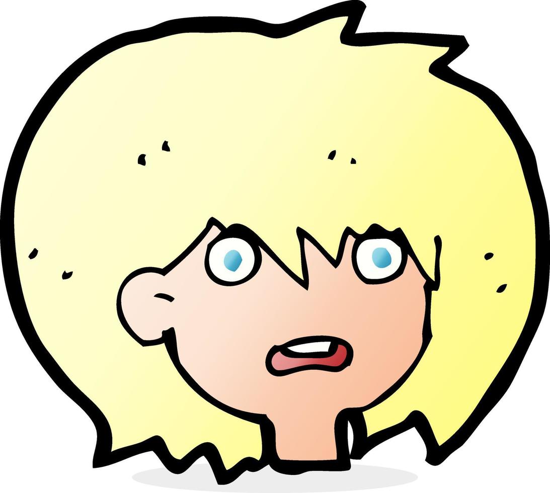 cartoon shocked expression vector