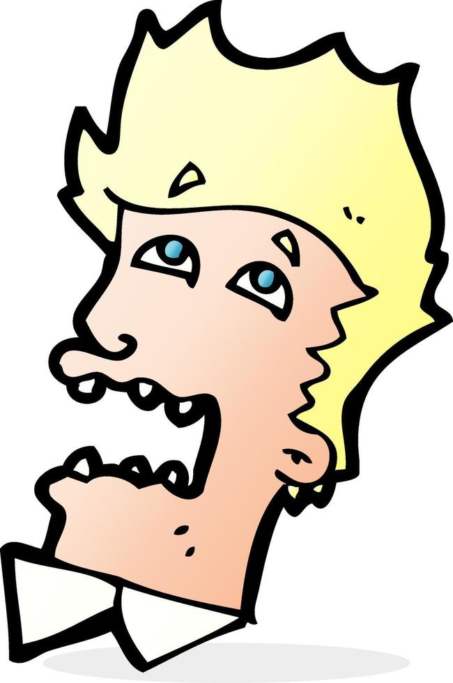 cartoon frightened man vector