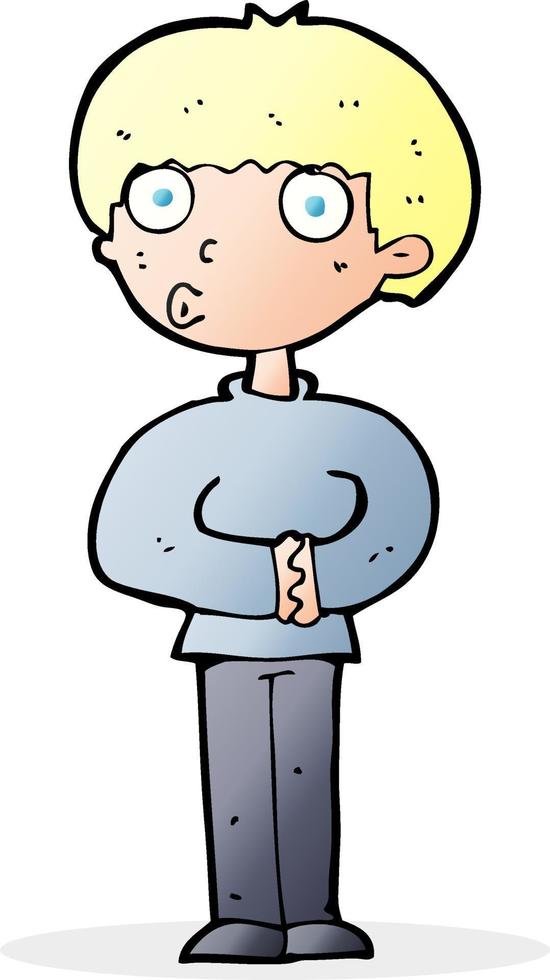 cartoon curious man vector