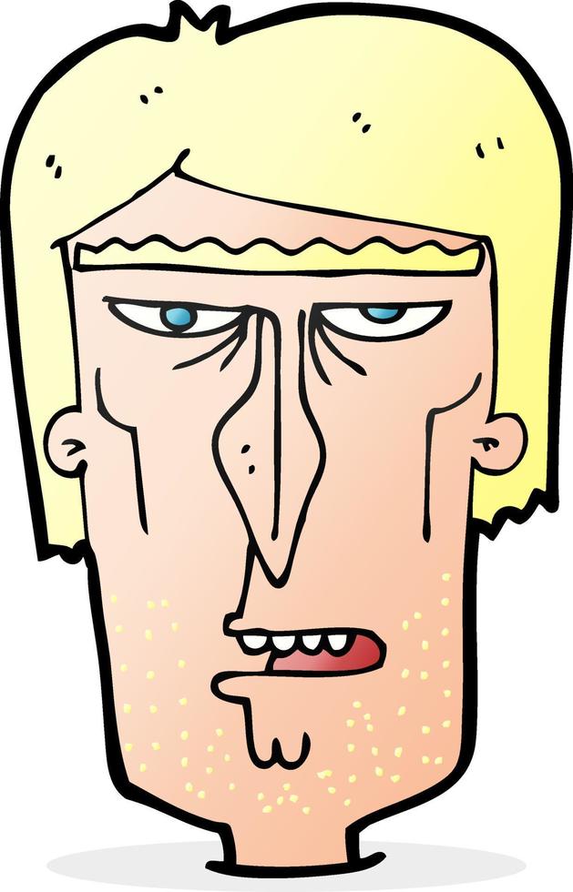 cartoon angry face vector