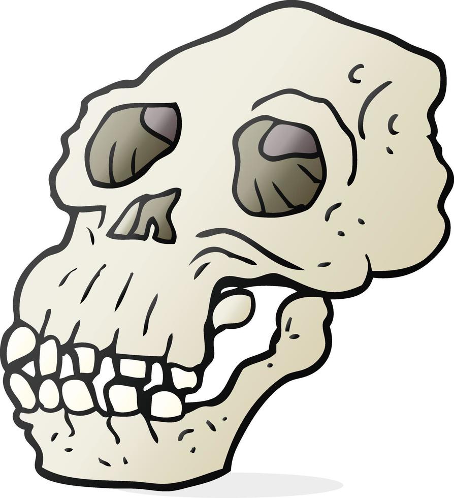 cráneo antiguo de dibujos animados vector
