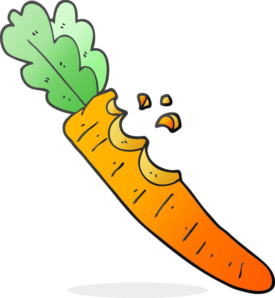 cartoon bitten carrot vector