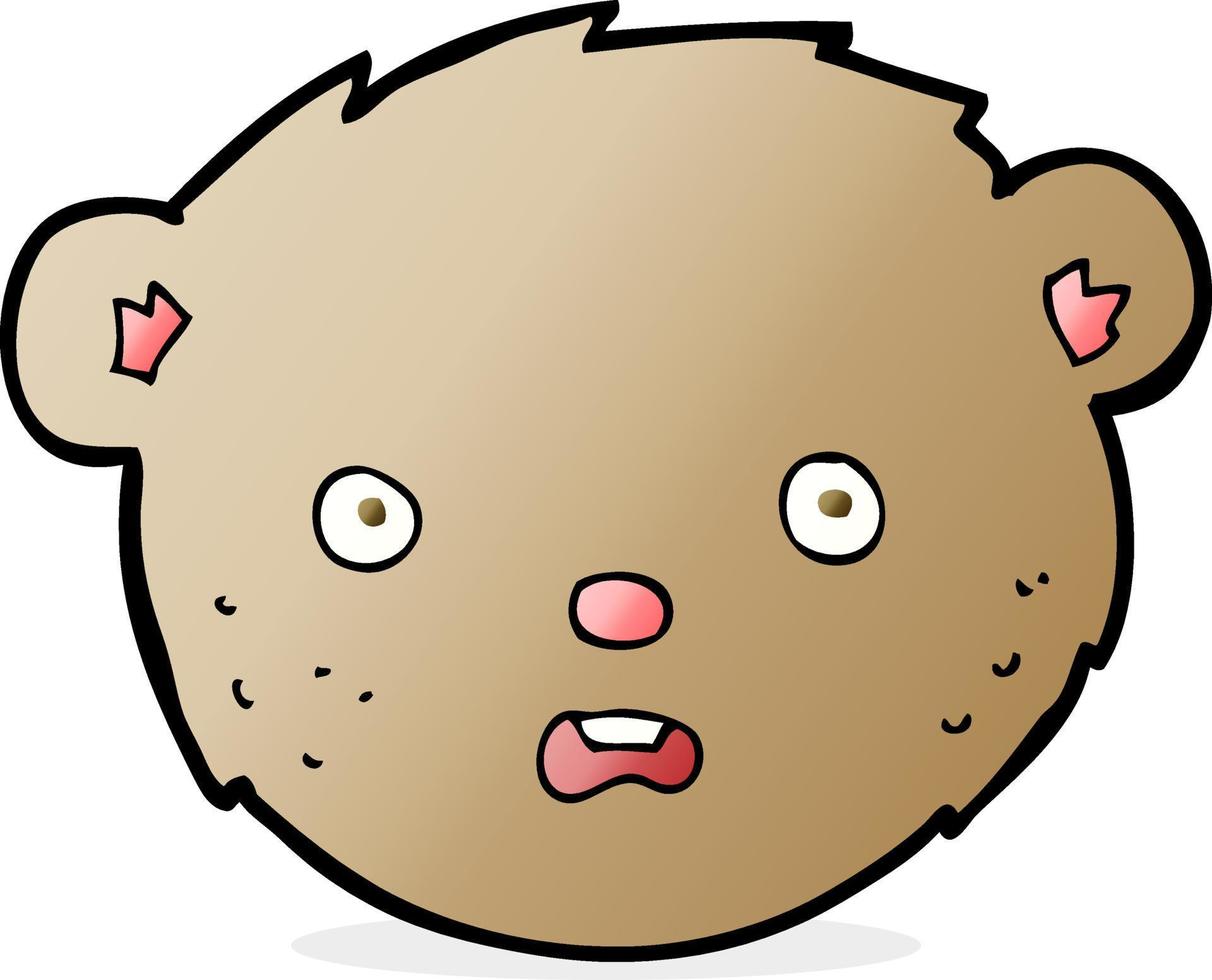 cartoon teddy bear face vector