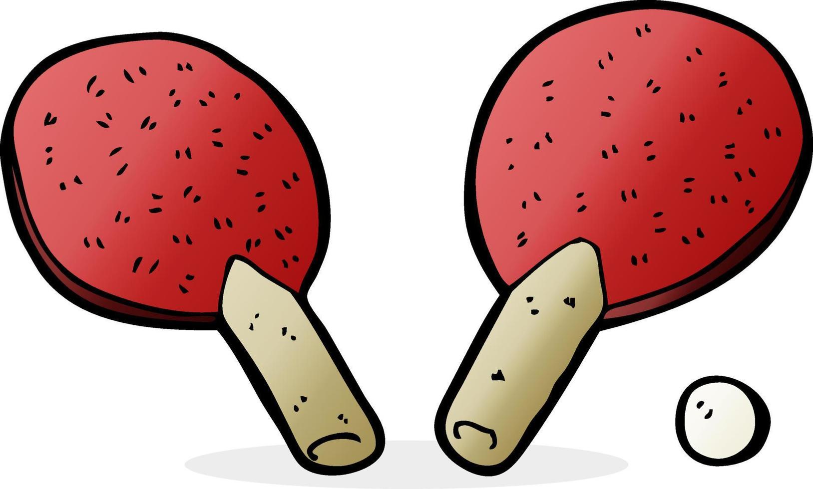 cartoon table tennis bats vector