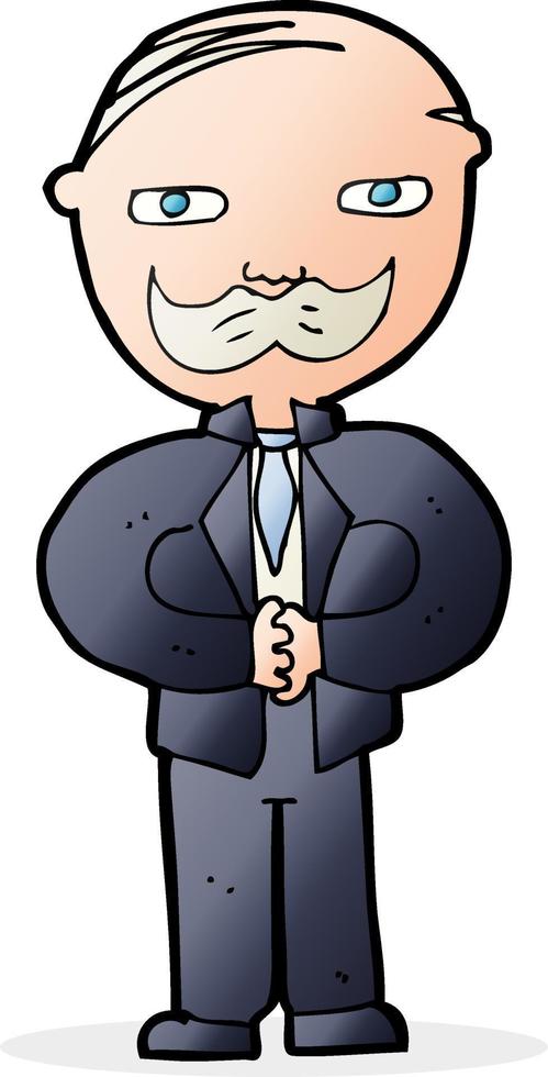 caroton old man with mustache vector