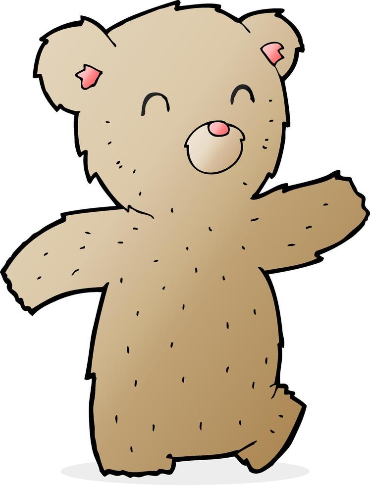 oso de peluche de dibujos animados vector