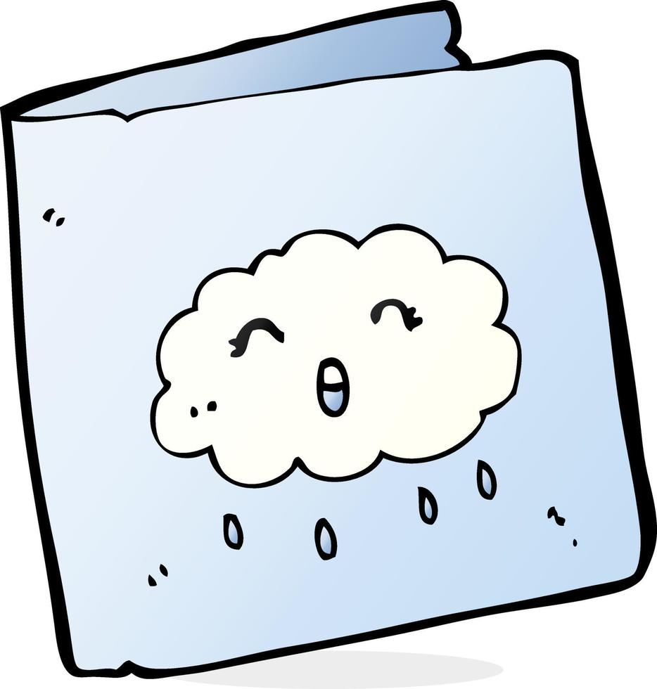 cartoon card with cloud pattern vector