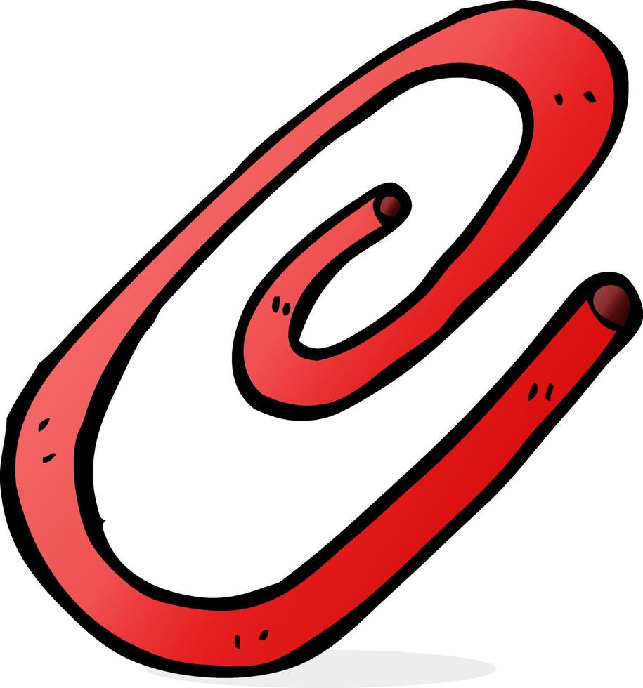 cartoon red paperclip 12282867 Vector Art at Vecteezy