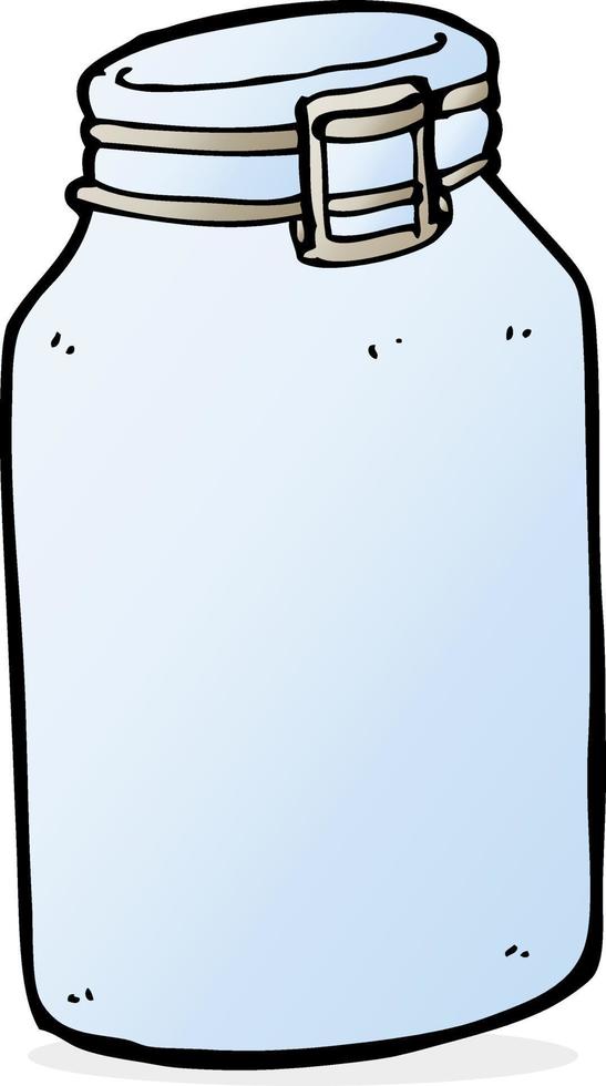 cartoon glass jar vector