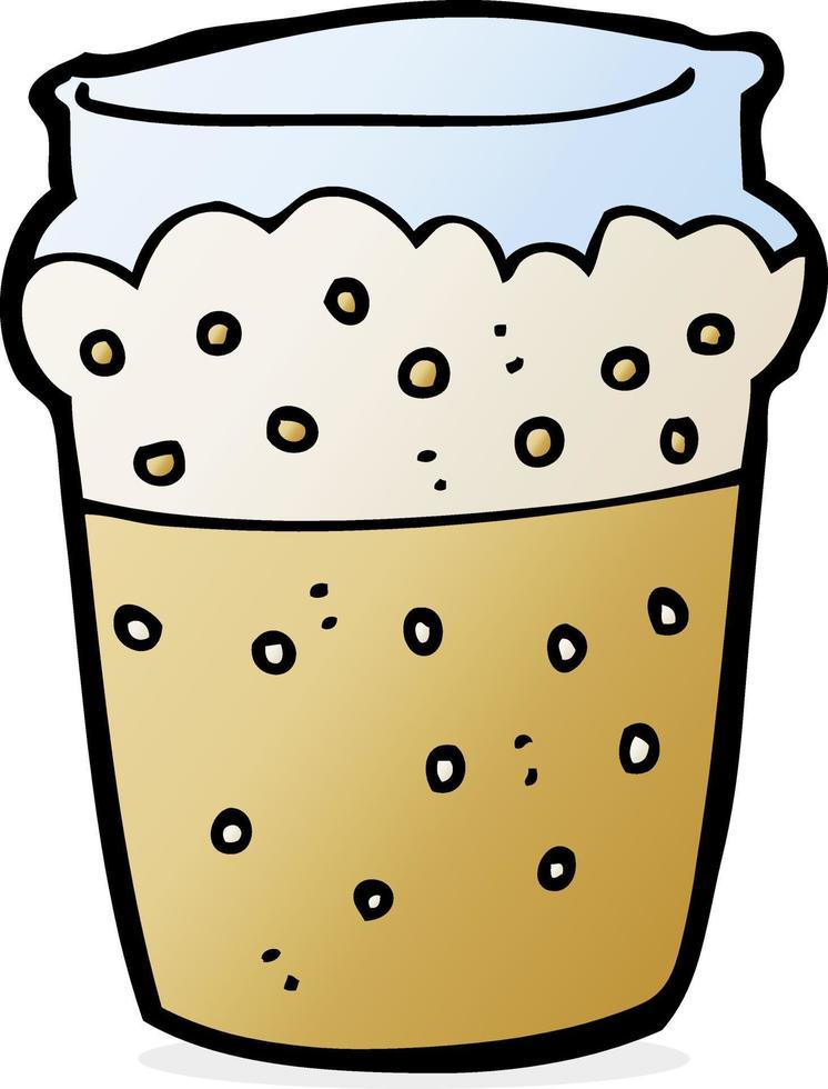 vaso de cerveza de dibujos animados vector