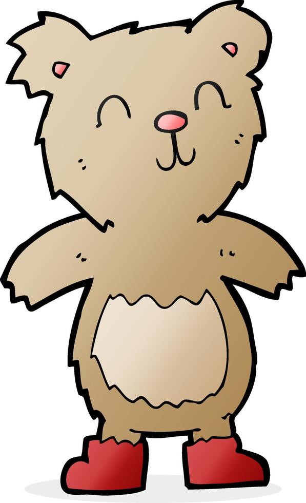 oso de peluche de dibujos animados vector