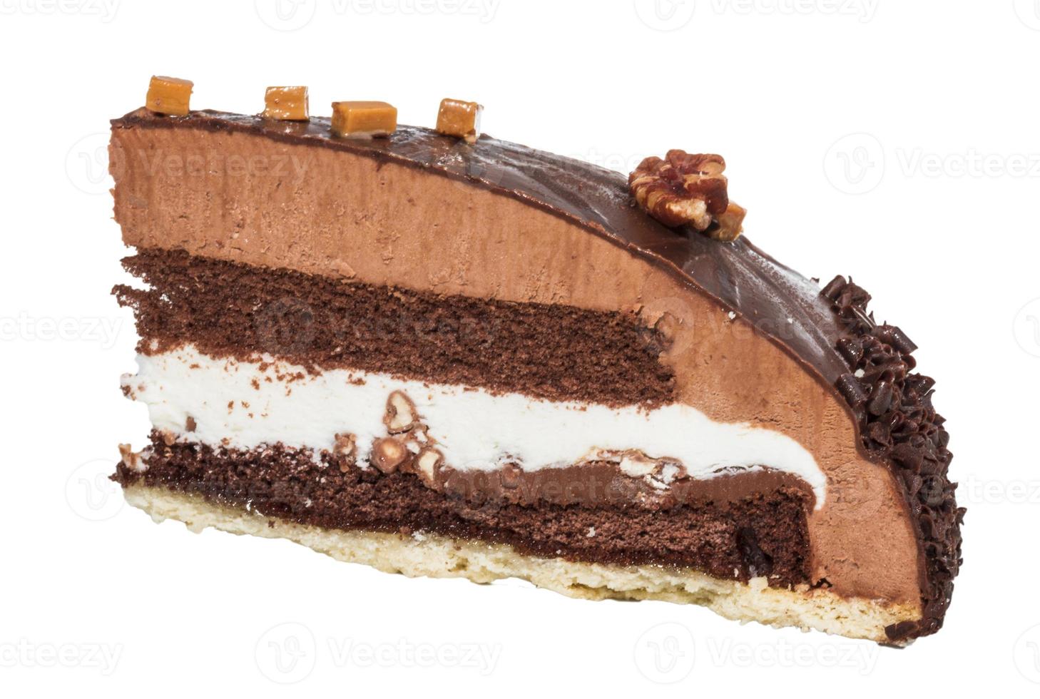 pedazo de pastel de chocolate foto
