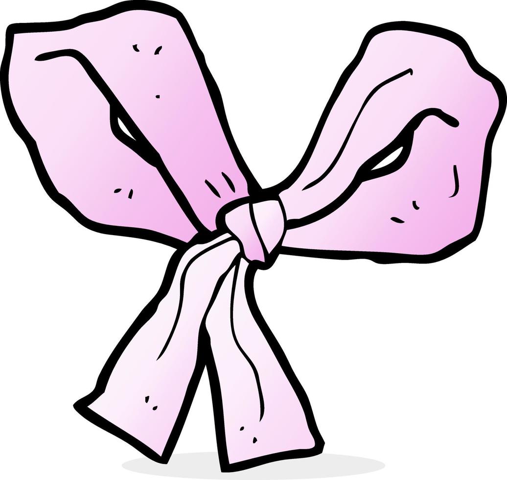 cartoon pink bow vector