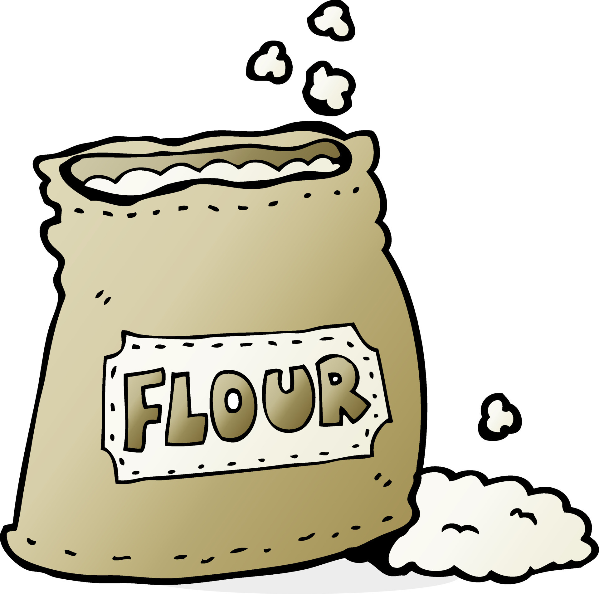 Cartoon Bag Of Flour 12283056 Vector Art At Vecteezy