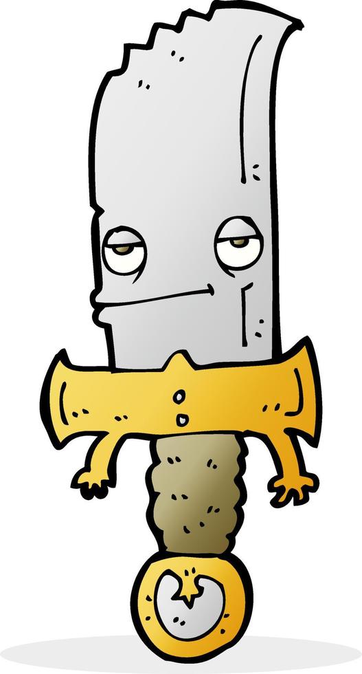 knife cartoon character vector