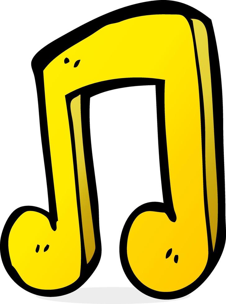 cartoon musical note vector