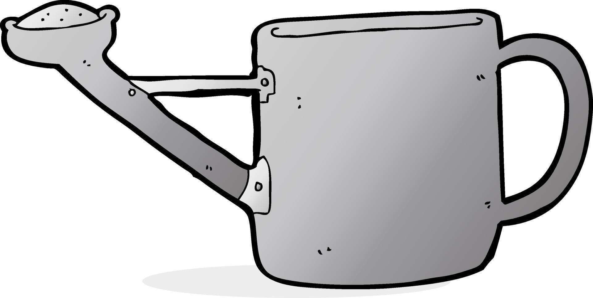 watering can cartoon vector