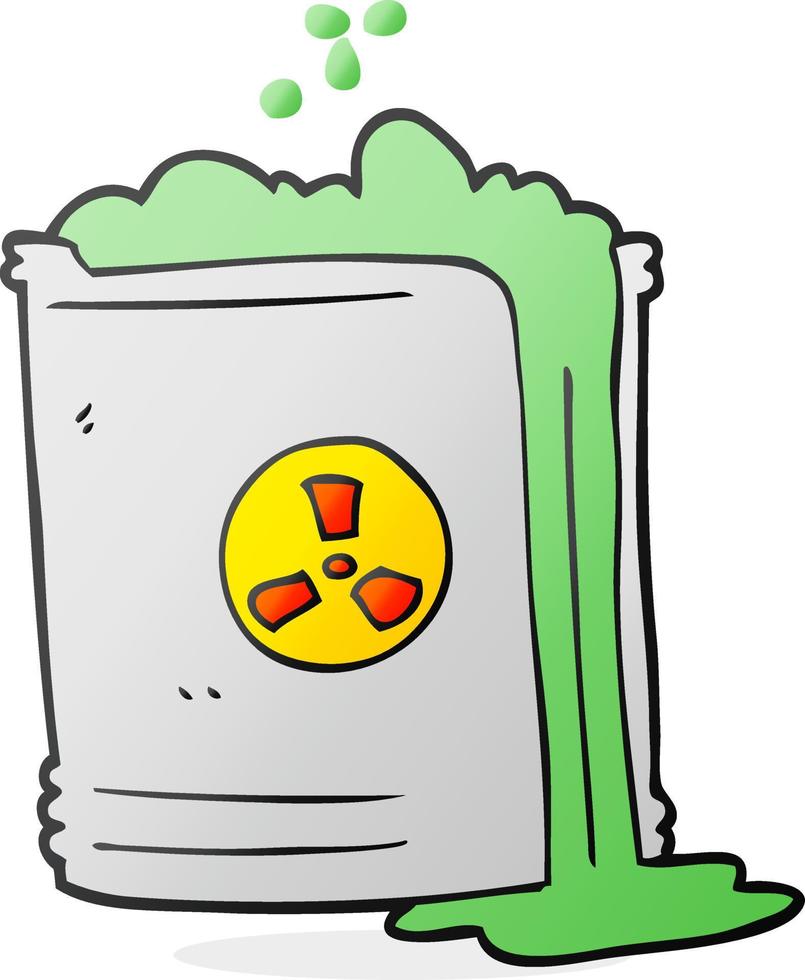 cartoon radioactive waste vector