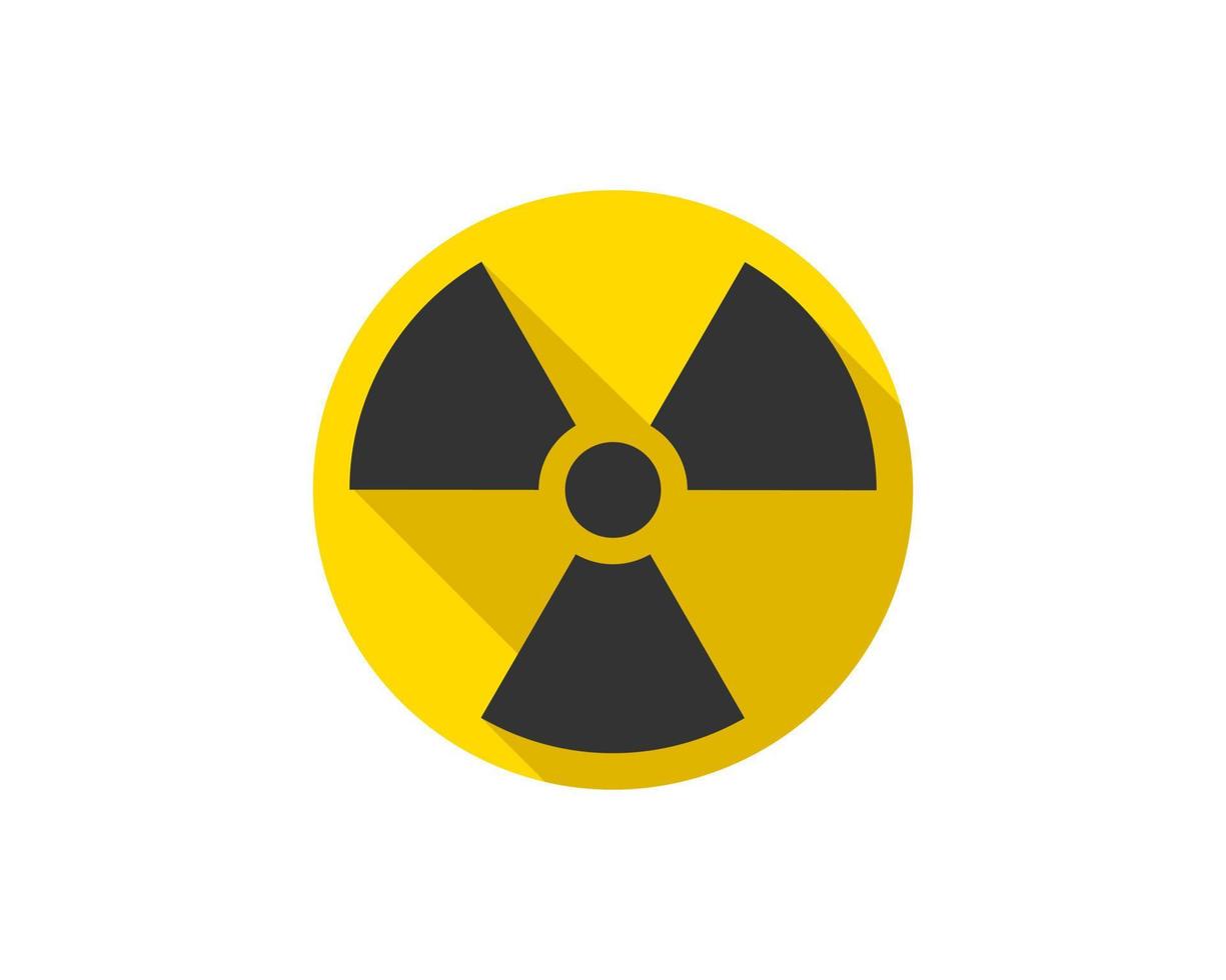 Radiation icon vector. Warning radioactive sign danger symbol. vector