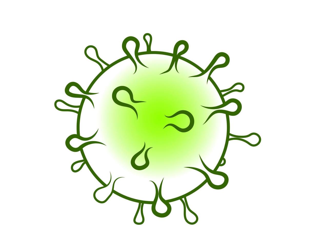 icono de vector de virus. símbolo de infección, bacterias, atención médica, microbiología, organismo patógeno