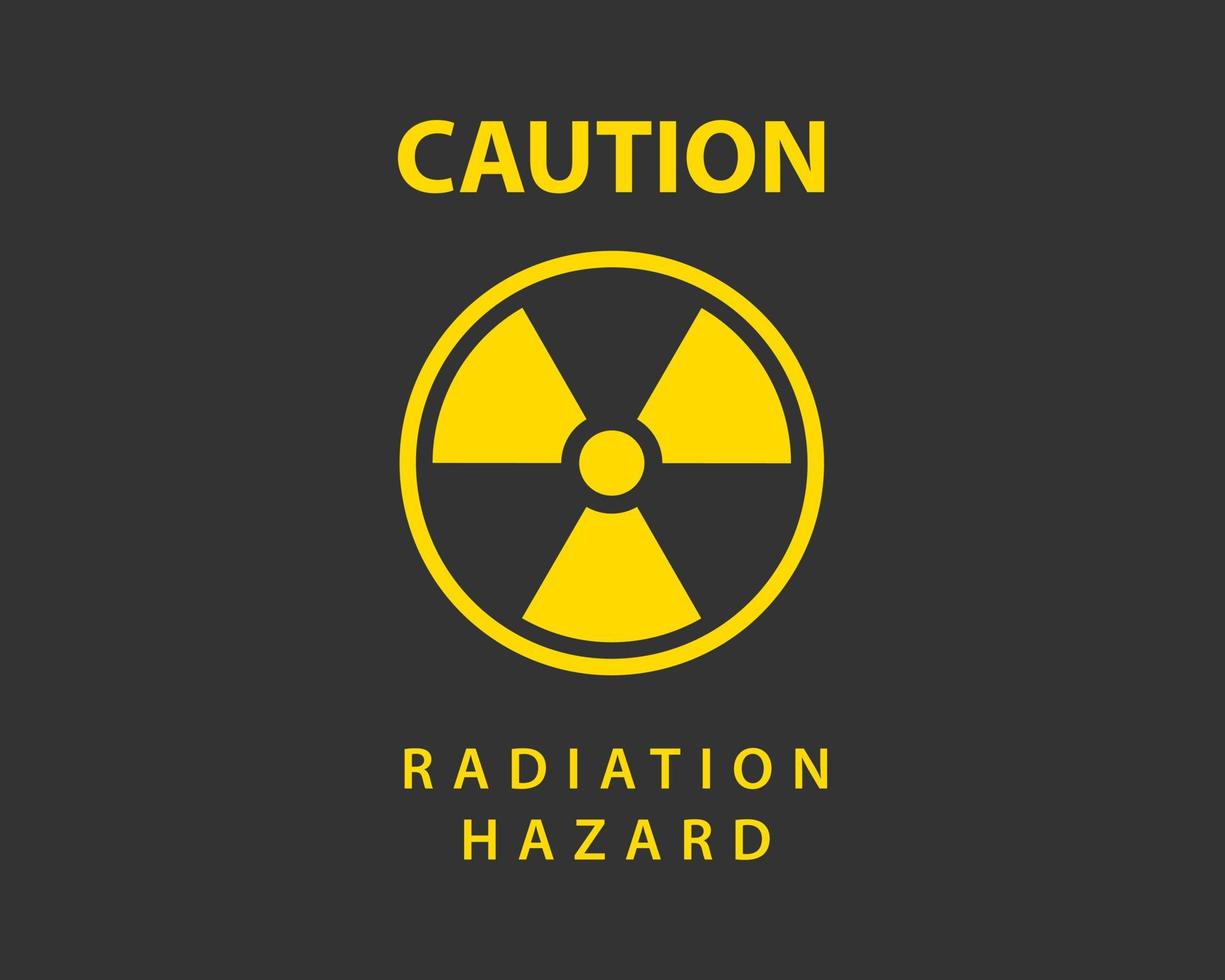 Radiation icon vector. Warning radioactive sign danger symbol. vector