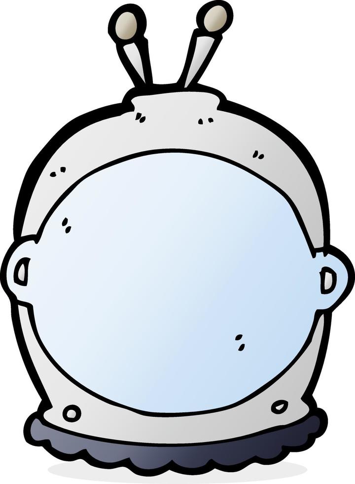cartoon space helmet vector