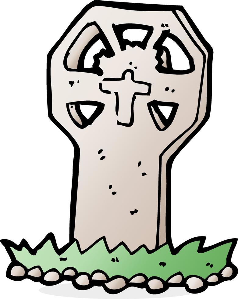 cartoon spooky grave vector