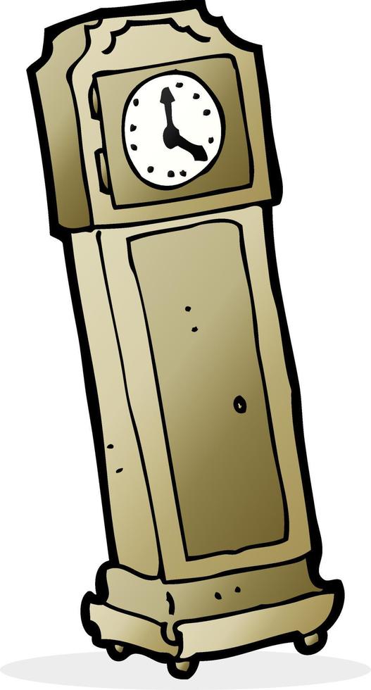 cartoon grandfather clock vector