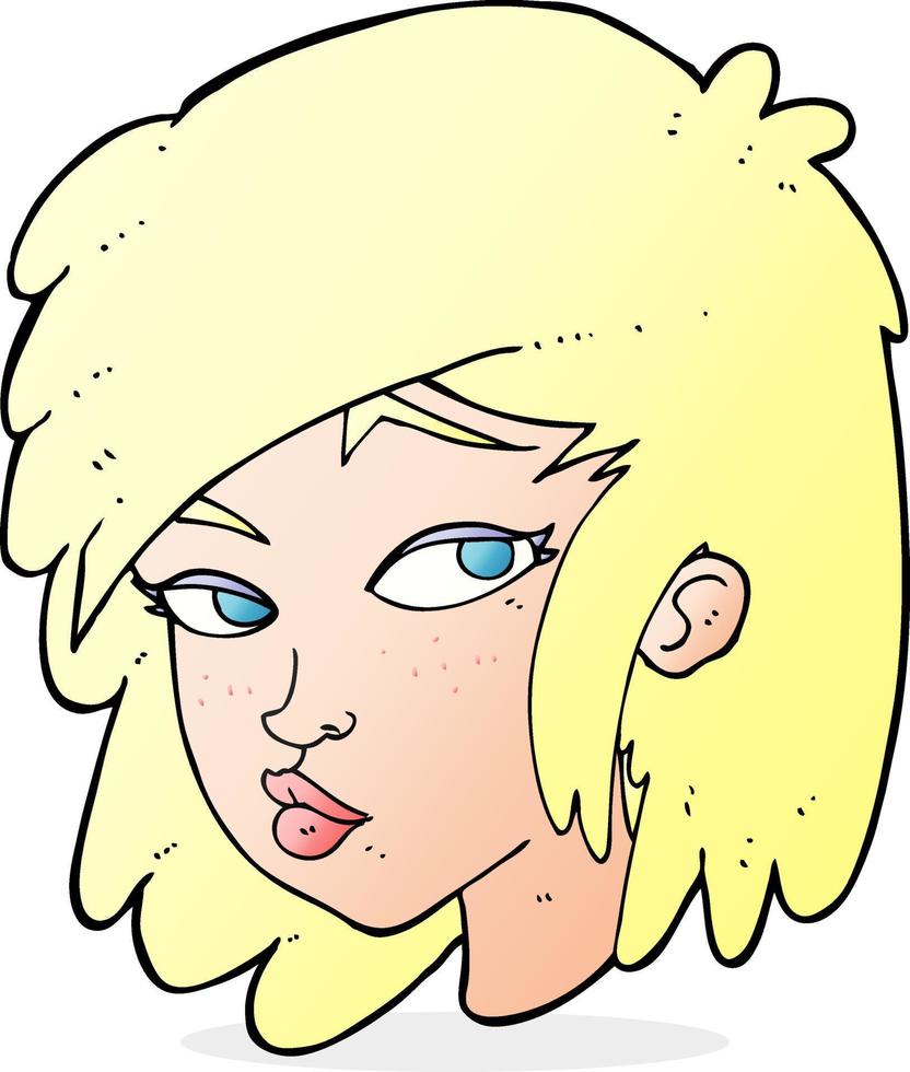 cartoon curious woman vector