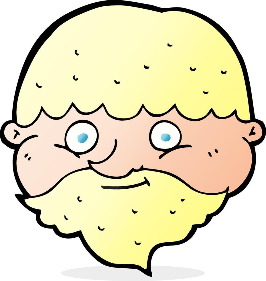 cartoon bearded man vector