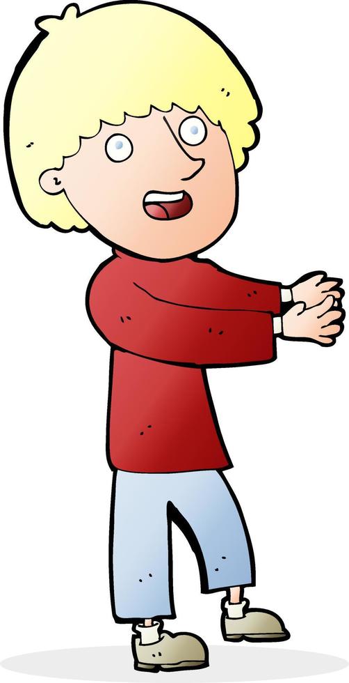 cartoon happy man showing vector