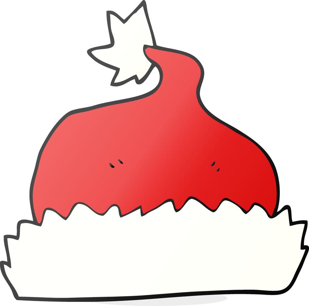 cartoon santa hat vector