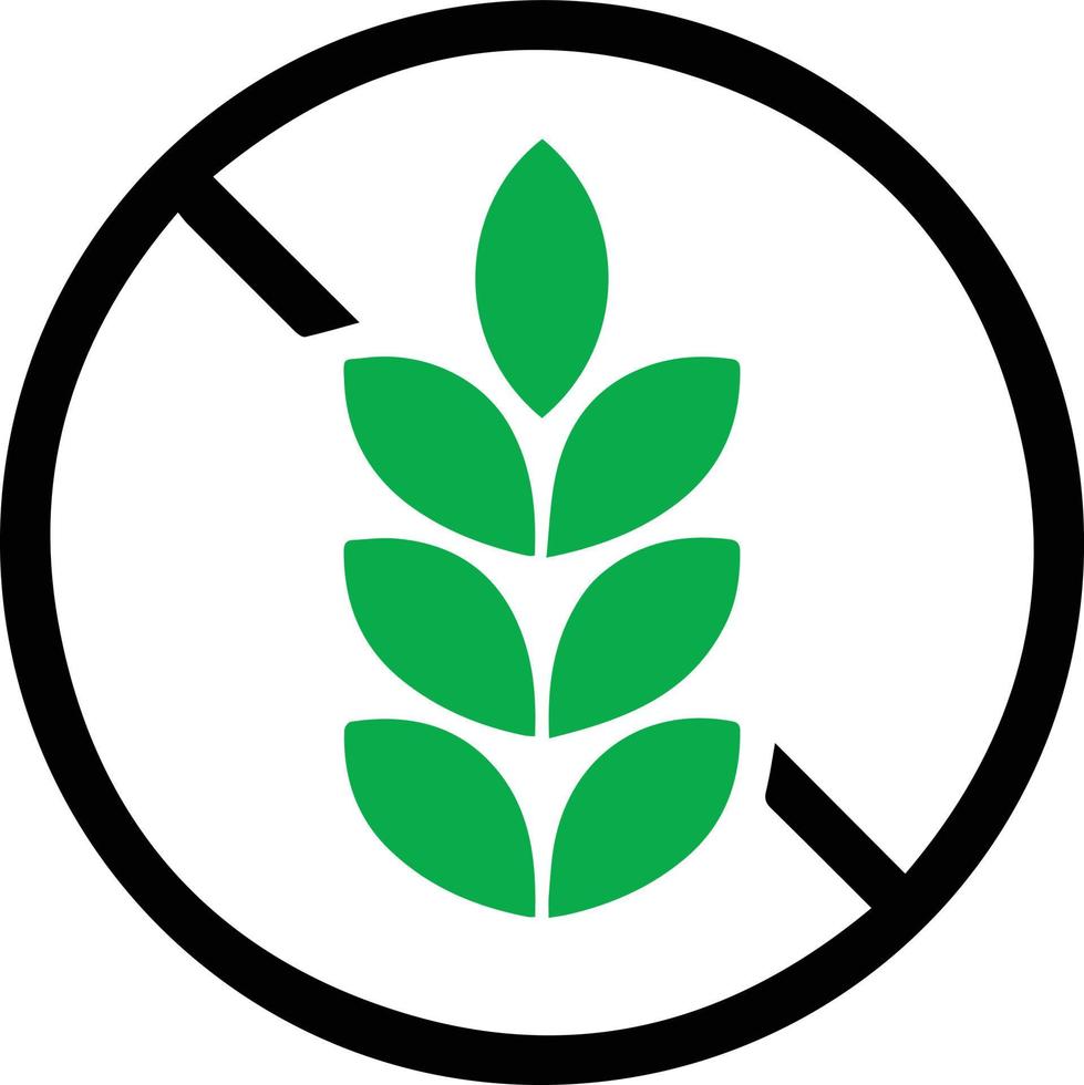 stop leaf icon vector