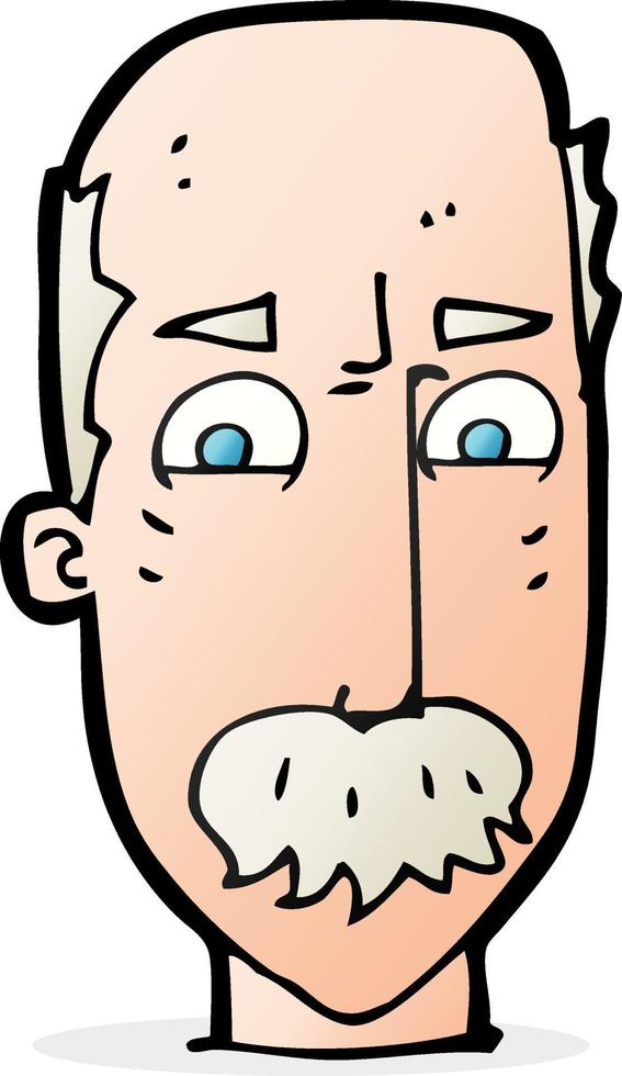 cartoon annnoyed old man vector