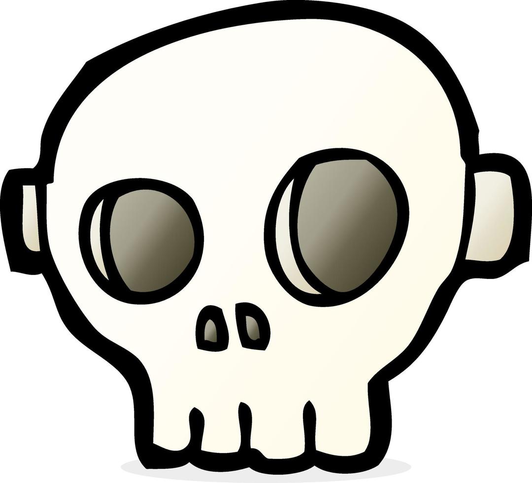 cartoon spooky skull mask vector