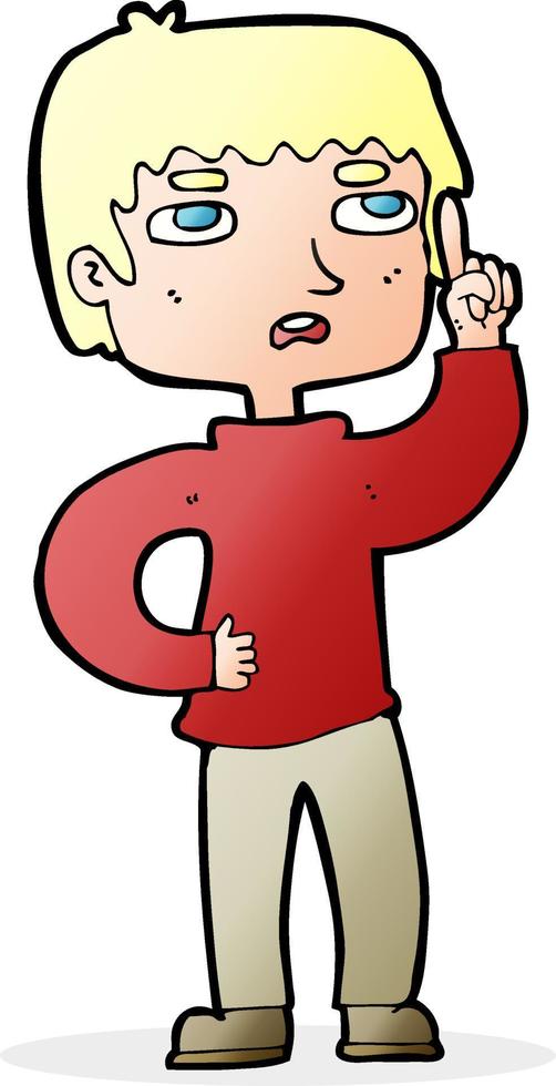 cartoon boy with question vector