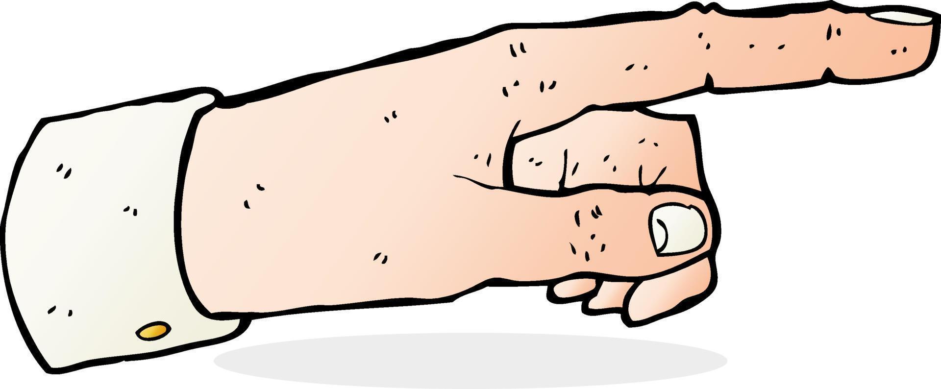 cartoon pointing hand vector