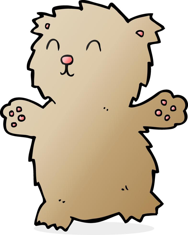 oso de peluche de dibujos animados vector