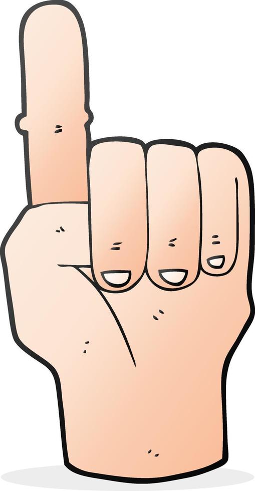 cartoon pointing finger vector